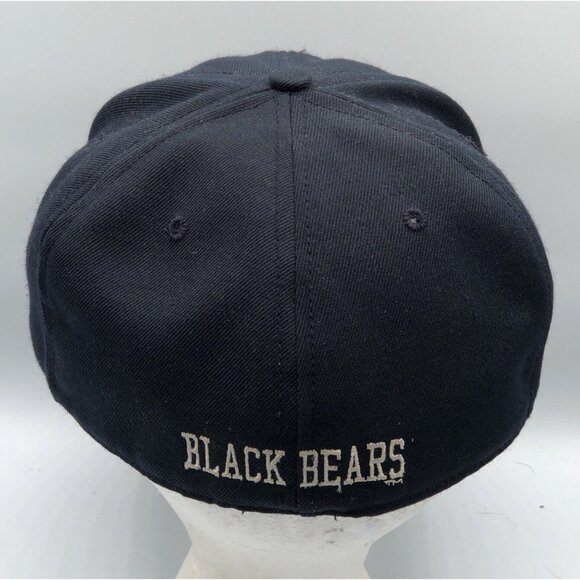 Vintage University Maine Black Bears Fitted Blue Hat Cap Size 7 1/4 Made in USA - Picture 5 of 11